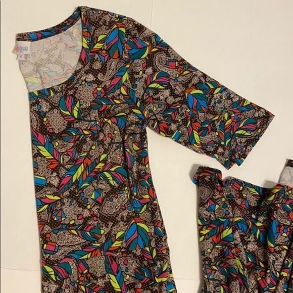 LuLaRoe And long maxi dress feathers Medium - Picture 4 of 4